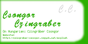 csongor czingraber business card