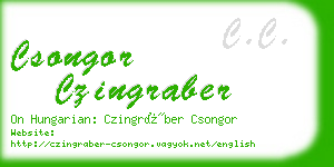 csongor czingraber business card